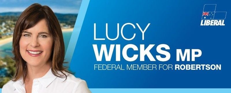 Lucy Wicks MP, Federal Member for Robertson