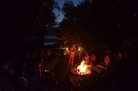 Firepit Ceremony Meditation with Lyza Saint Ambrosena and Music with Chat Elliott Wilkins under the Stars