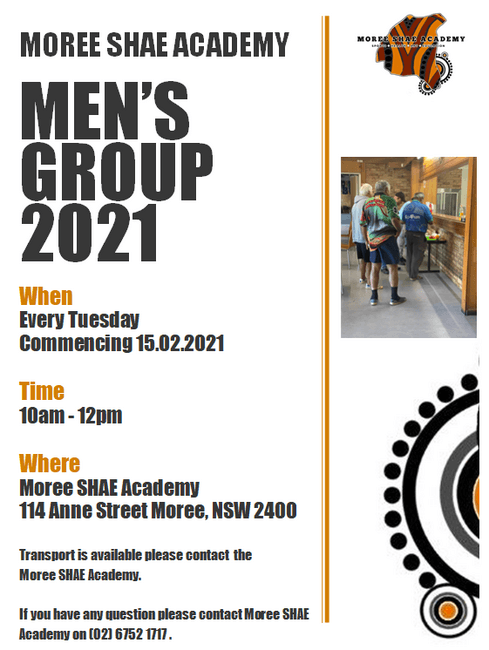 Moree SHAE Academy: Men's Group