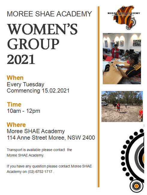 Moree SHAE Academy: Women's Group