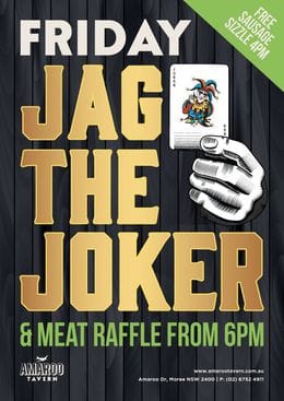 Amaroo Tavern: Jag the Joker & Meat Raffle