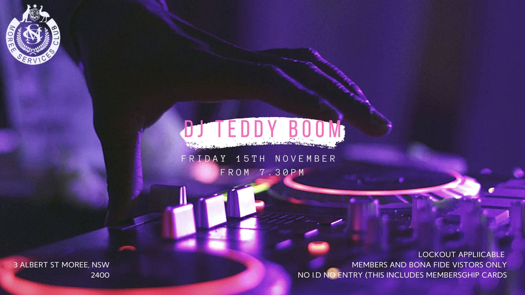 Moree Services Club - DJ Teddy Boom