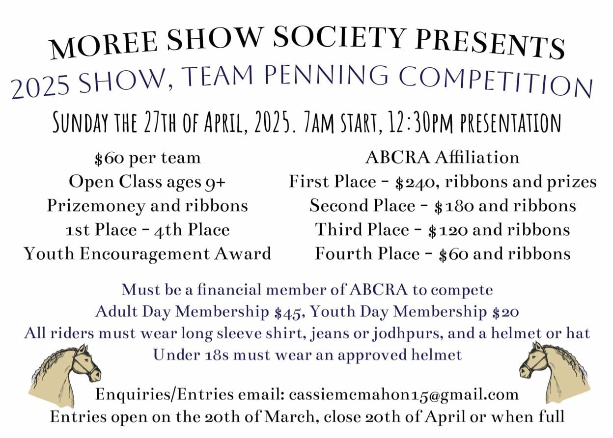 2025 Moree Show Team Penning Competition
