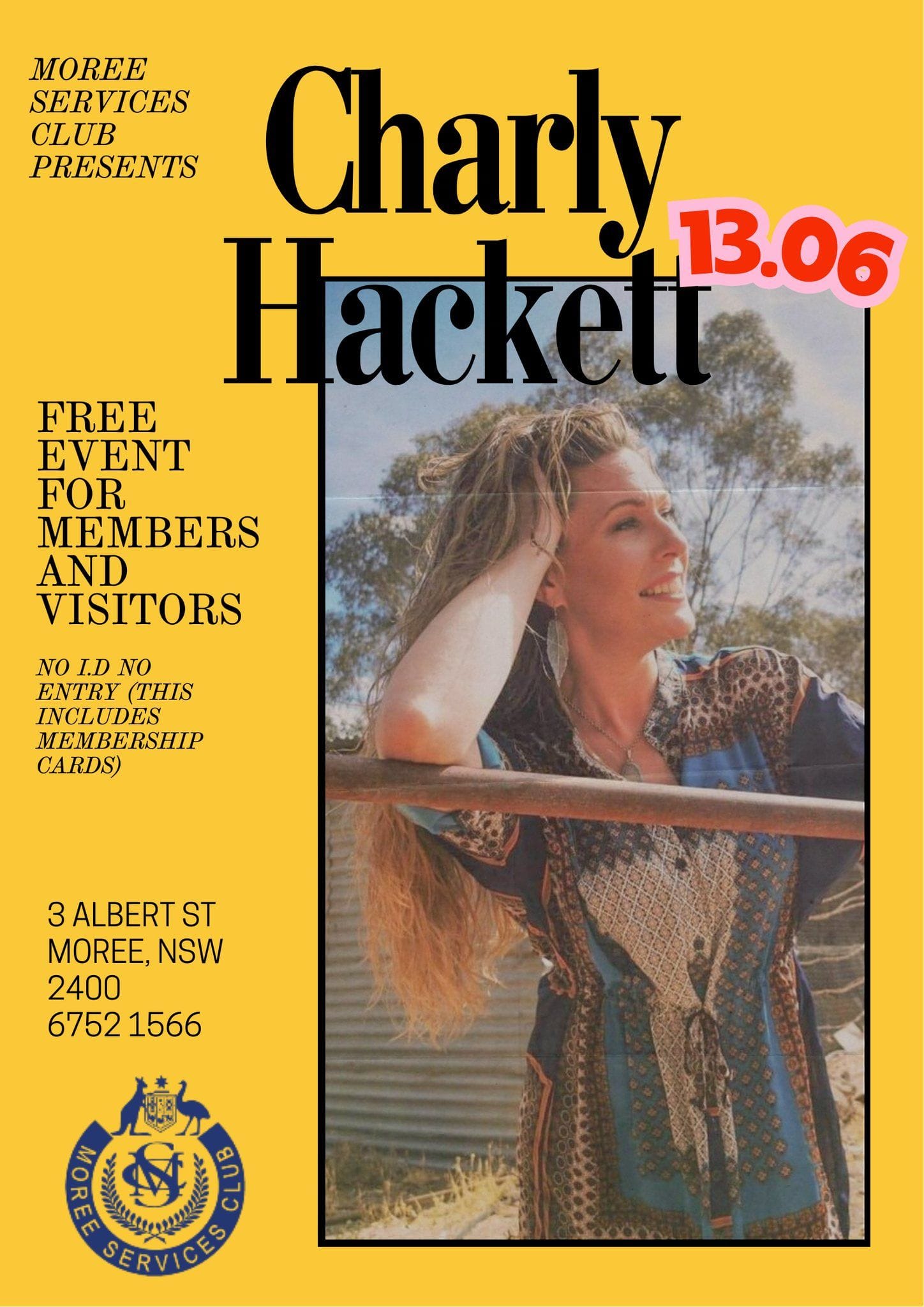 Moree Services Club - Charley Hackett