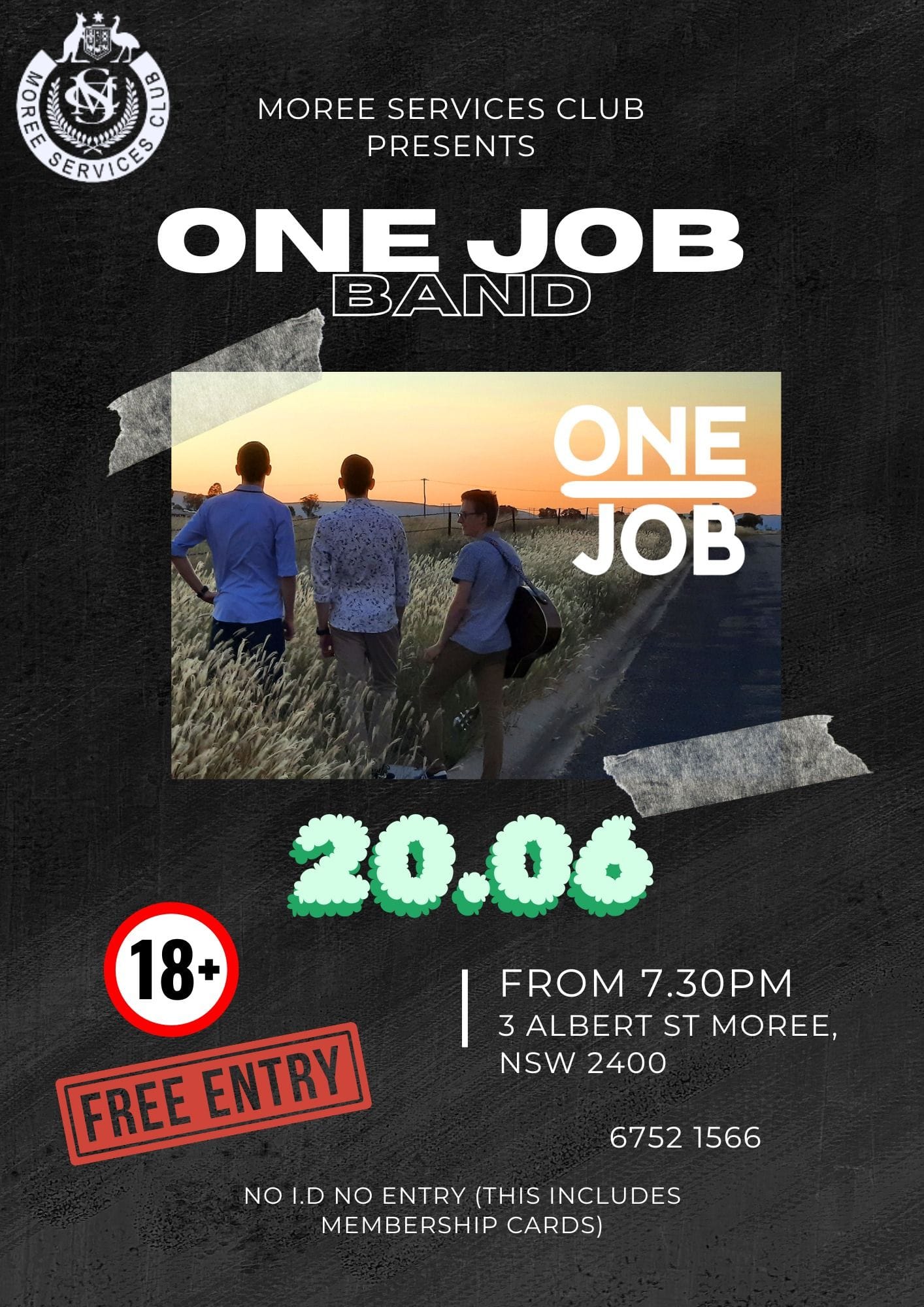 Moree Services Club - One Job Band