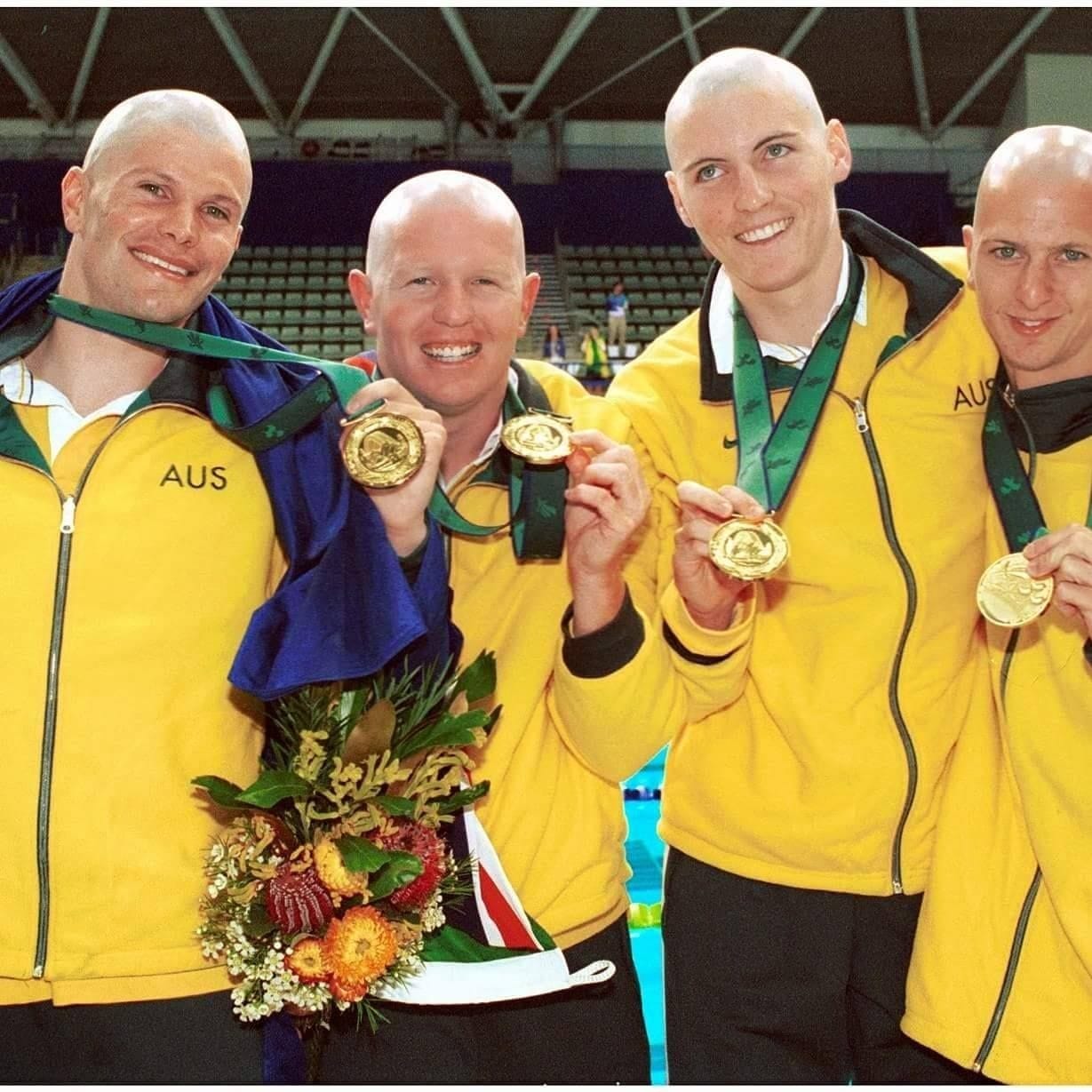Image: Patrick Donachie, OAM (second from the right), won Gold at the Sydney 2000 Paralympic Games.