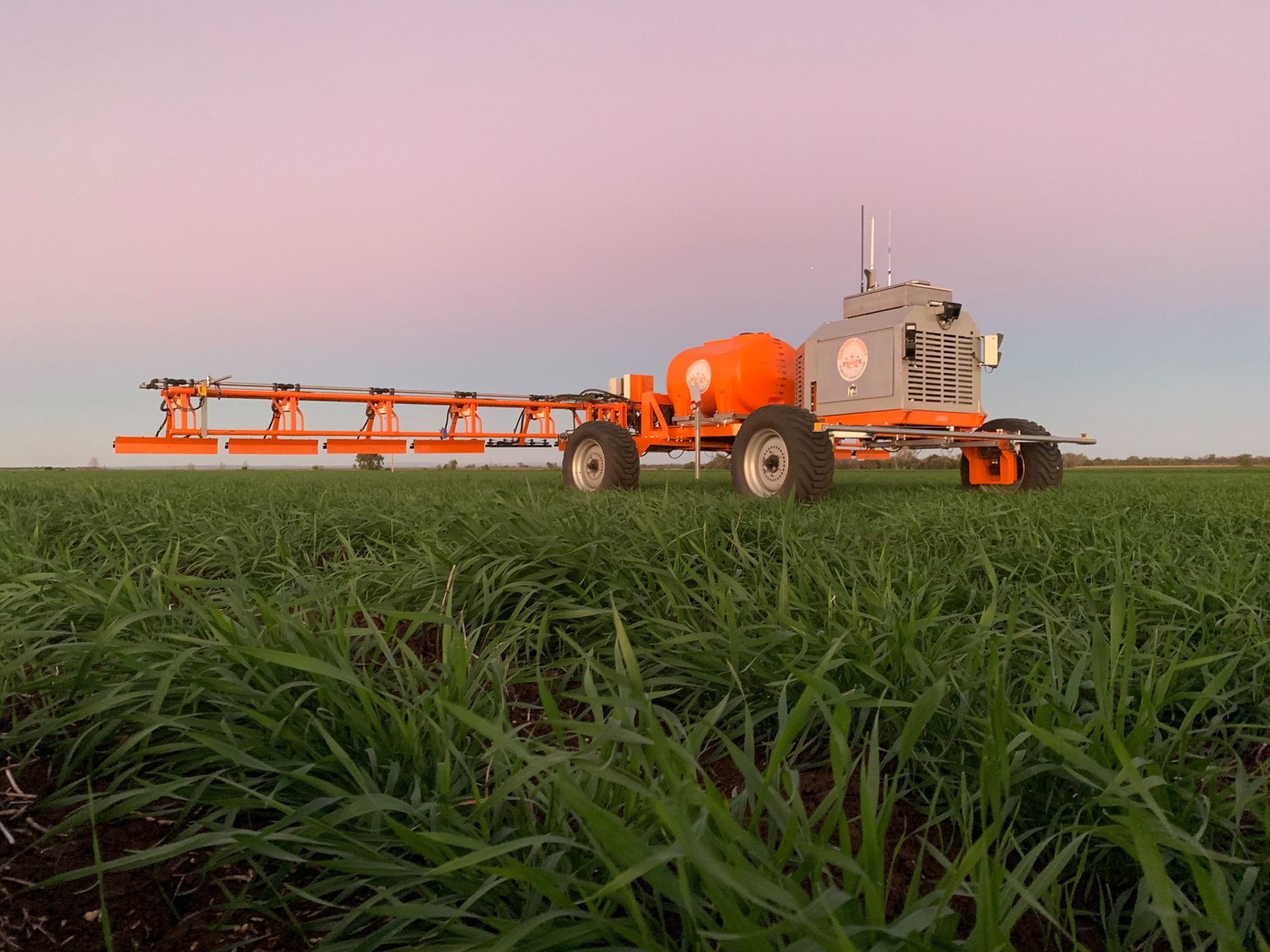 A SwarmFarm autonomous vehicle doing its thing