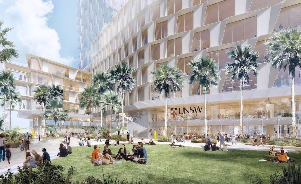 Render of UNSW Health Translation Hub Plaza