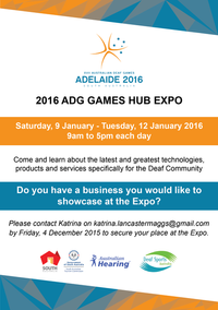 2016 Australia Deaf Games Hub Expo