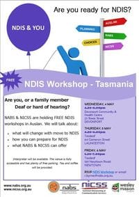NDIS Workshop - Tasmania (Newtown)