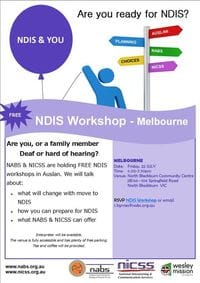 NDIS Workshop - MELBOURNE