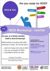 NDIS Workshop - Hunter Region