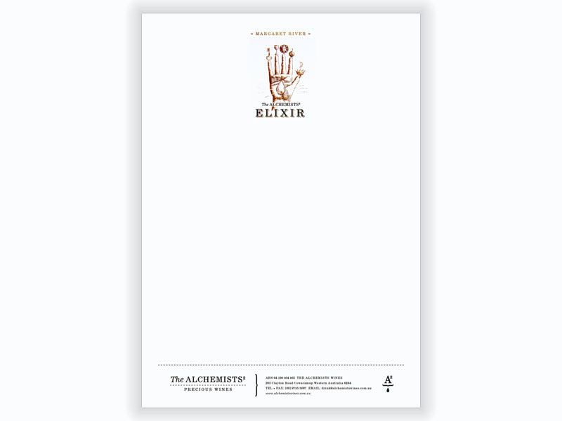 Recent Work: The Alchemists Wines Foiled Letterhead