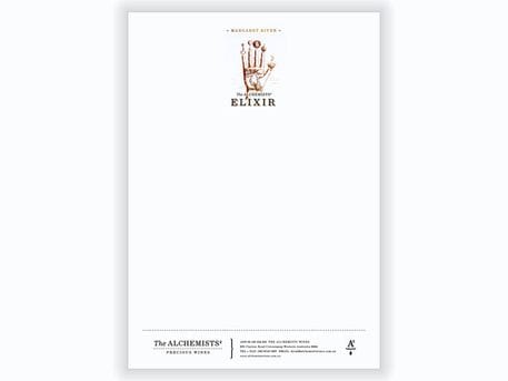 Recent Work: The Alchemists Wines Foiled Letterhead