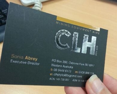 Recent Work: CLH Business Cards