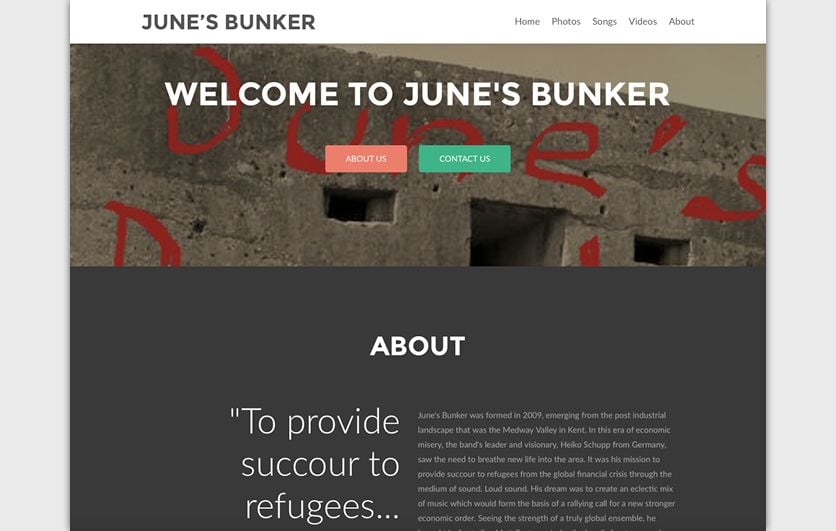 Recent Work: June's Bunker