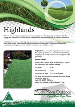 Recent Work: Much More Outdoor Product Sheet