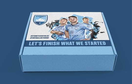 Recent Work: Design and print of promotional boxes for Sydney FC