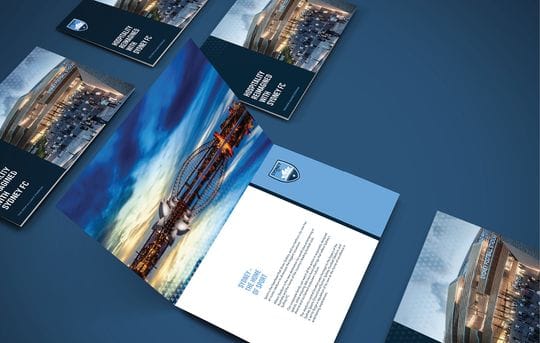 Recent Work: Design and print of hospitality brochure for Sydney FC