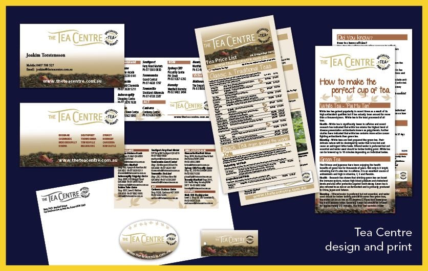 Recent Work: Tea Centre - Design and Print