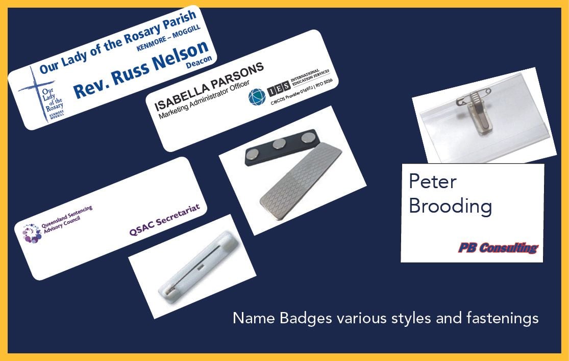 Recent Work: Name Badges