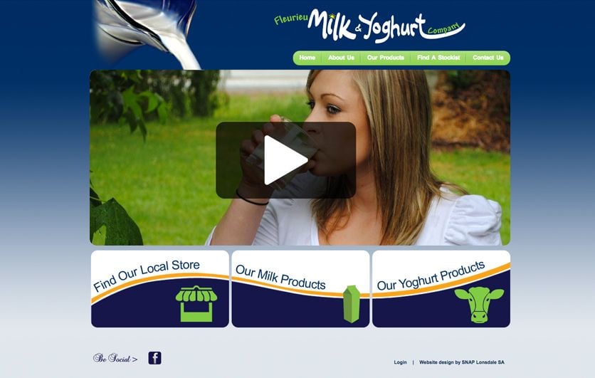 Recent Work: Fleurieu Milk - Web design