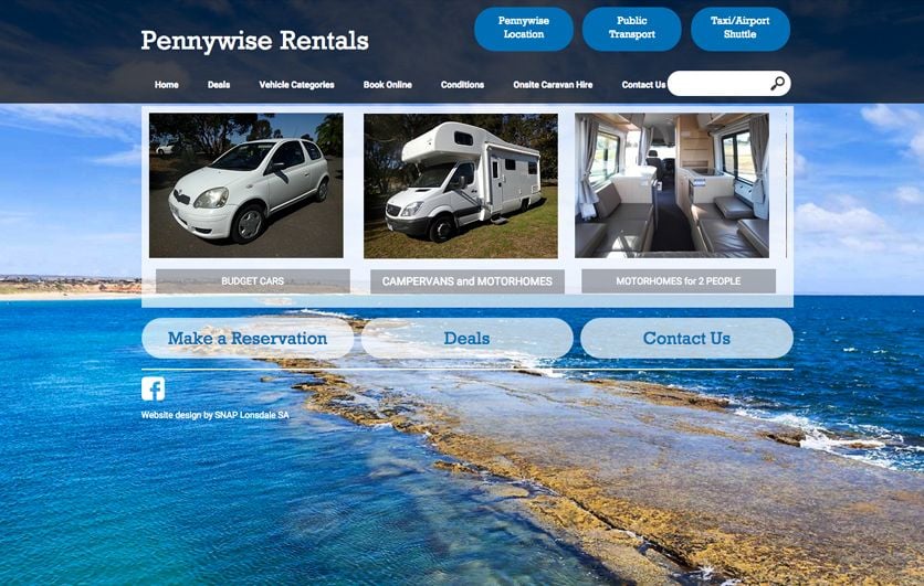 Recent Work: Pennywise Rentals - Web Design