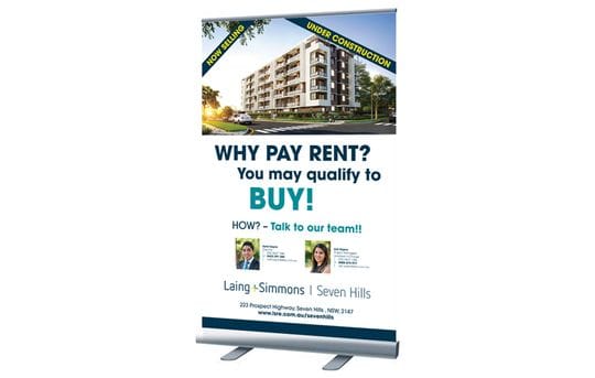 Recent Work: Laing & Simmons Pull Up Banner