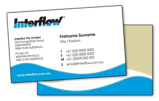 Recent Work: Interflow Business Cards
