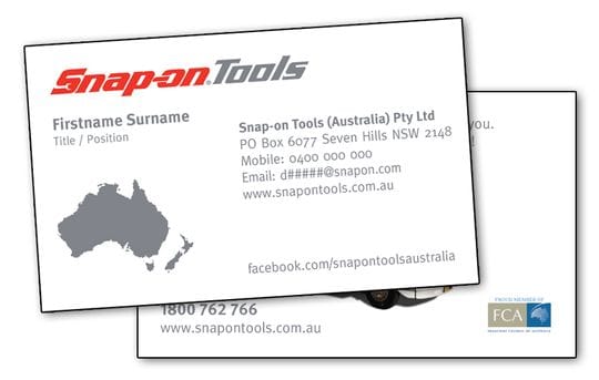 Recent Work: Snap On Tools Business Cards