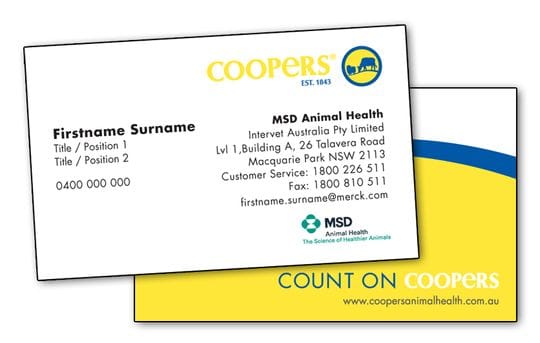 Recent Work: Coopers Business Cards