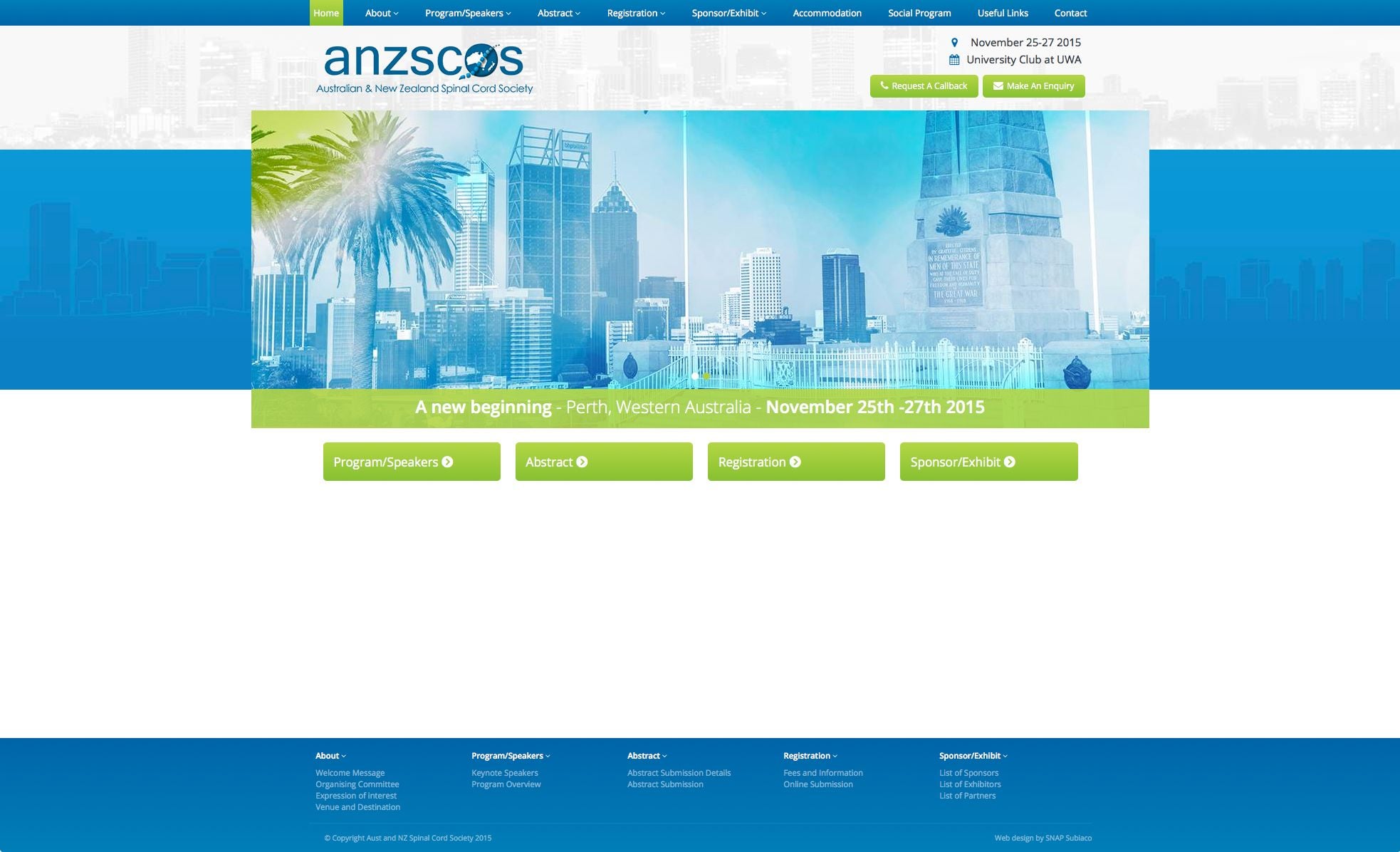 Recent Work: Aust & NZ Spinal Chord Society Website