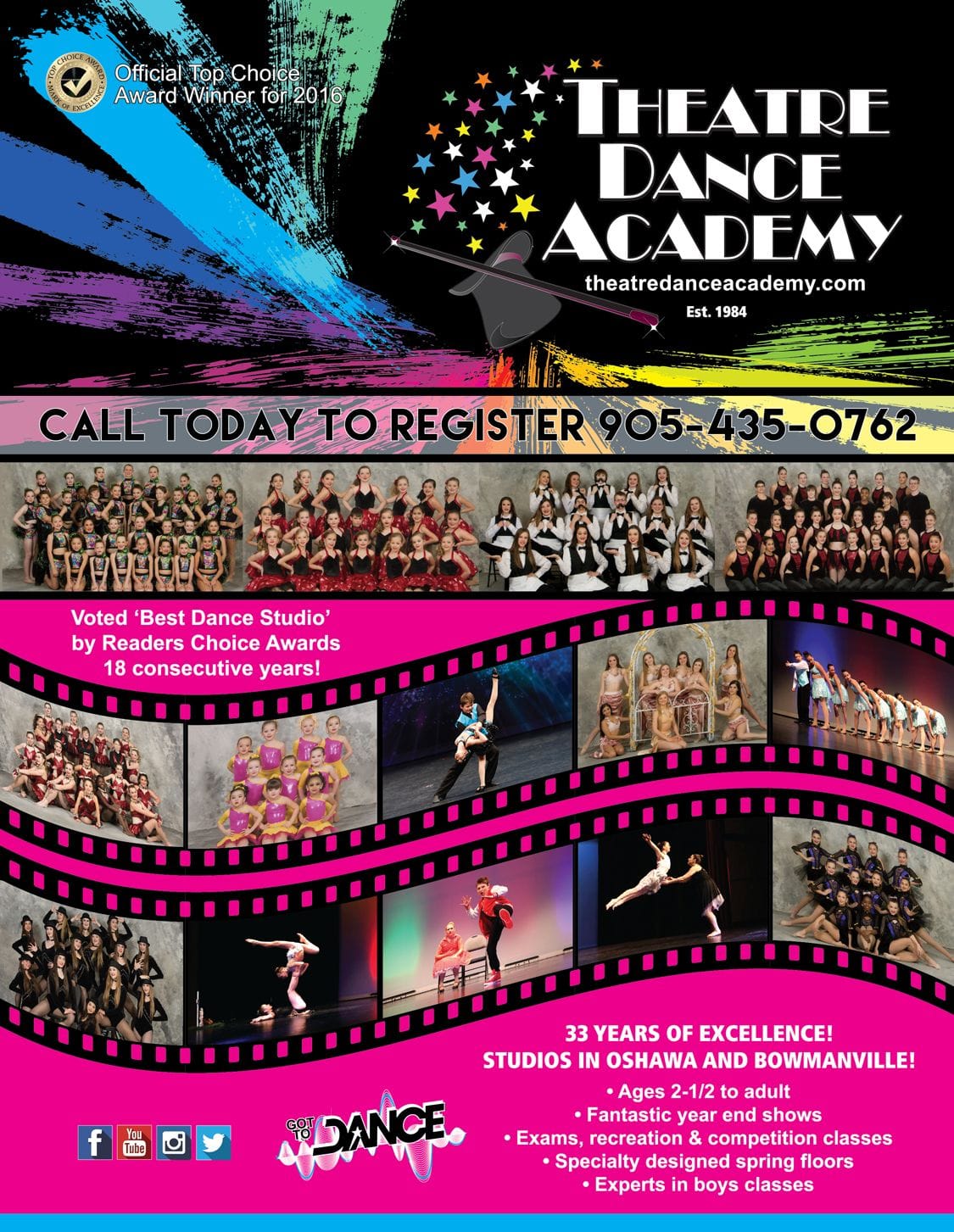 TDA Fall REGISTRATION DANCE call today 905 435 0762