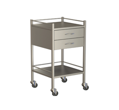 Two Drawer Instrument Trolley 490x490x900