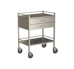 Two Drawer Instrument Trolley 750x490x900