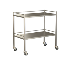 Large Instrument Trolley With Rails, With Bottom Shelf 1000x490x900