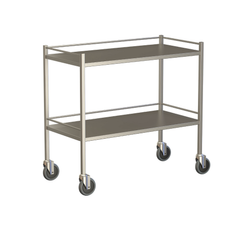 Large Instrument Trolley With Rails, With Bottom Shelf 1000x600x900