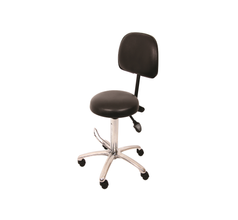 Medical Stool Foot Activated with Backrest and Hydraulic Lift