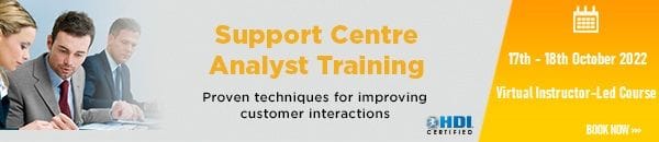 Support Center Analyst Training this October