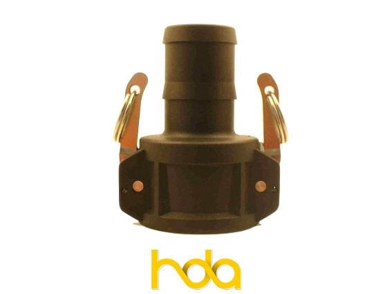Poly Type-C Camlock. Female Coupler X Hosetail. Poly Type-C Camlock. Female Coupler X Hosetail.