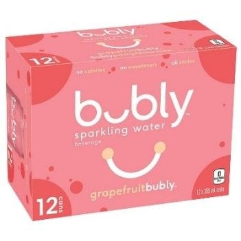 BUBLY SPARKLING WATER GRAPEFRUIT 12X355ML (22/TI, 264/SKID)