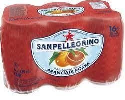 SAN PELLEGRINO - ARANCIATA ROSSA (BLOOD ORANGE) 4X(6X330ML) CAN (156/SKID)