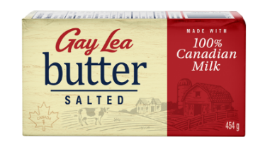 GAY LEA BUTTER SALTED 40X454G (56/SKID)