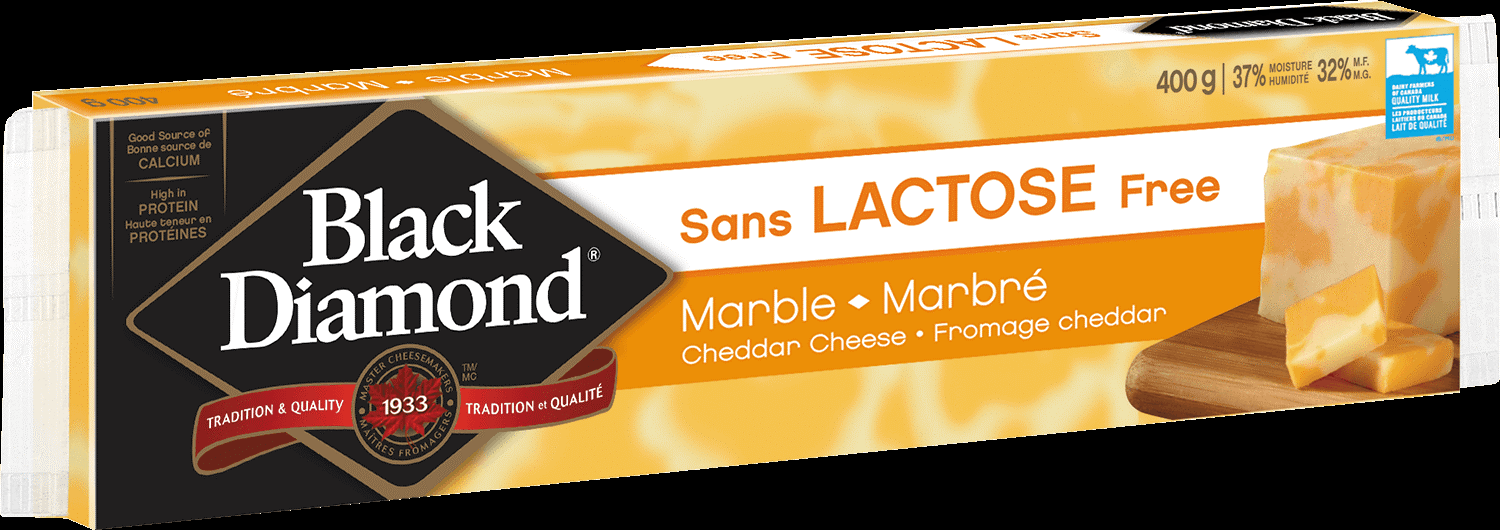 BLACK DIAMOND LACTOSE FREE MARBLE CHEDDAR 21X400G