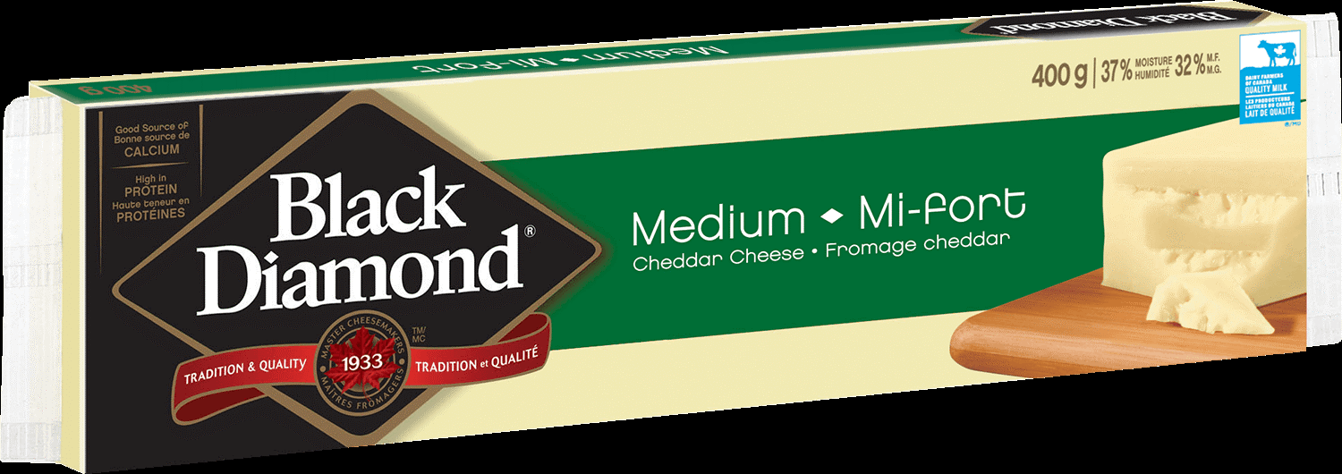 BLACK DIAMOND MED WHITE CHEDDAR 21X400G