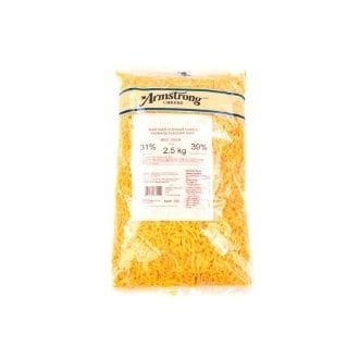 ARMSTRONG YL MED CHED SHRED 4X2.5KG