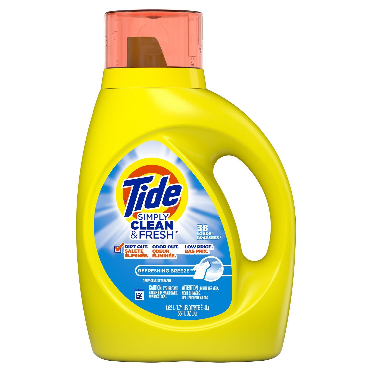 TIDE SIMPLY CLEAN & FRESH REFRESHING BREEZE 6X1.62L (60/SKID)