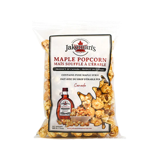 JAKEMAN'S MAPLE POPCORN 24X140G (48/SKID)