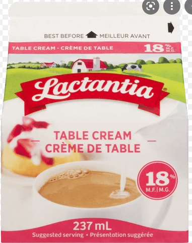 LACTANTIA 18% TABLE CREAM 237ML (16/CS)