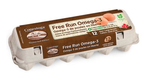 CONESTOGA FREE RUN OMEGA 3 LARGE BROWN CTN 15DZ